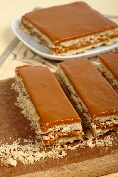 Caramel Toffee Cakes Sweetened Condensed Milk — Stock Photo, Image