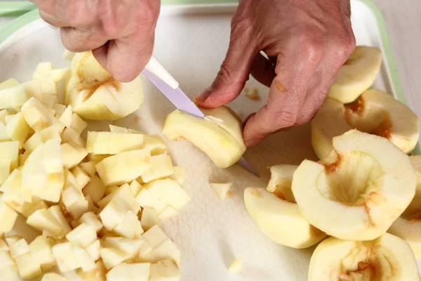 Couper Des Pommes Faire Filo Pastry Topped Apple Pie Series — Photo