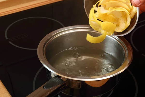 Candied Lemon Zest Cooking Inglés Serie — Foto de Stock