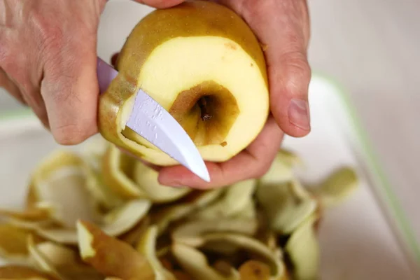 Épluche Des Pommes Faire Filo Pastry Topped Apple Pie Series — Photo