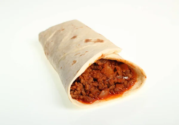 Nöttortilla Med Chilisås Enchilada — Stockfoto