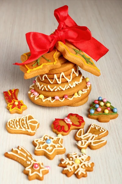 Campana Jengibre Navidad Galletas —  Fotos de Stock