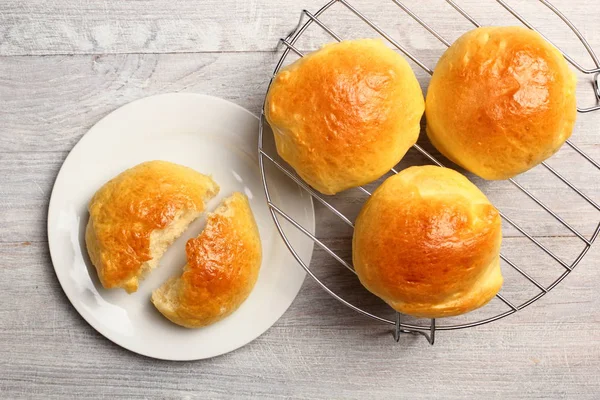 Zelfgemaakte Gist Sweet Roll Bun — Stockfoto