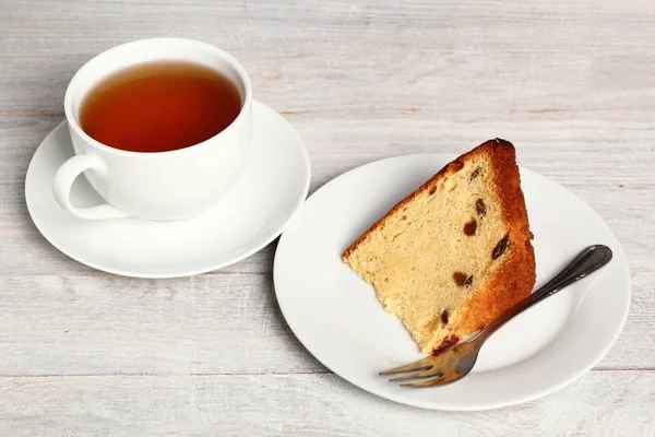 Kuchen Mit Rosinen Aus Nächster Nähe — Stockfoto