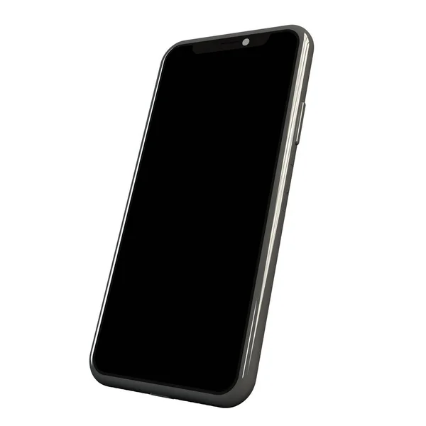 Illustration Realistisk Smartphone Mockup Mobiltelefon Ramme Med Blank Display Isolerede - Stock-foto