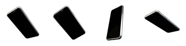 Illustration Realistic Smartphone Mockup Moldura Celular Com Modelos Isolados Exibição — Fotografia de Stock