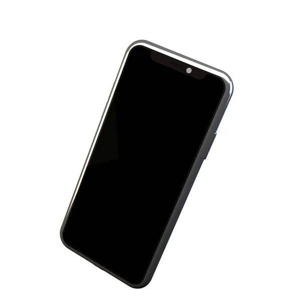 Ilustracja Realistyczna Makieta Smartfona Ramka Telefonu Komórkowego Pustym Wyświetlaczem Odizolowane — Zdjęcie stockowe