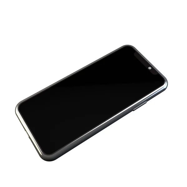 Illustration Realistisk Smartphone Mockup Mobiltelefon Ram Med Tom Display Isolerade — Stockfoto
