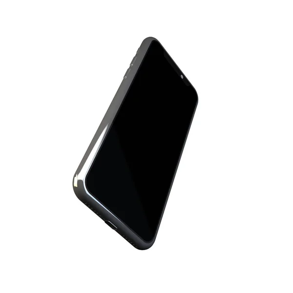 Ilustrace Realistické Smartphone Mockup Rámeček Mobilního Telefonu Prázdným Displejem Izolované — Stock fotografie
