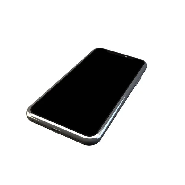 Illustration Realistisk Smartphone Mockup Mobiltelefon Ram Med Tom Display Isolerade — Stockfoto