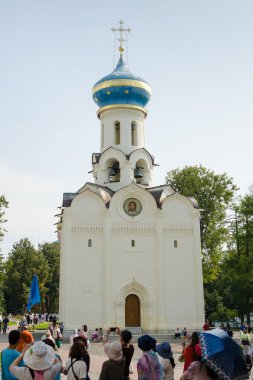 Sergiev Posad - 10 Ağustos 2015: Ruh kutsal Trinity St Sergius Lavra Tapınağı