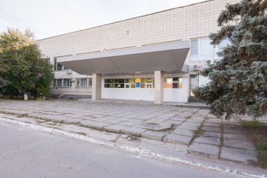 Volgograd, Rusya - 23 Ekim 2016: Hastane ambulans ana girişine? 