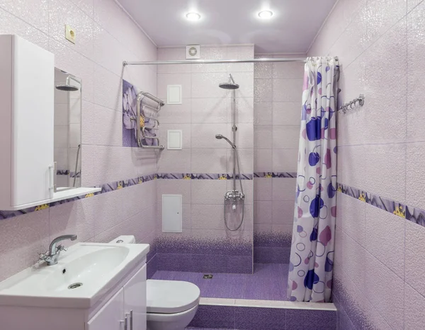 Interior of a combined sanitary unit in the apartment — Stock Photo, Image