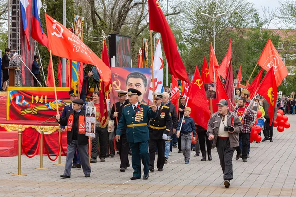 Anapa Rusia Mayo 2019 Desfile Del Día Victoria Hay Representantes — Foto de Stock
