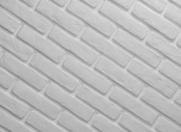 Fond Briques Diagonales Peintes Blanc — Photo