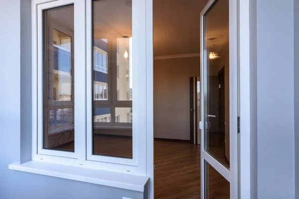 Окно Дверь Застекленного Балкона Номер — стоковое фото