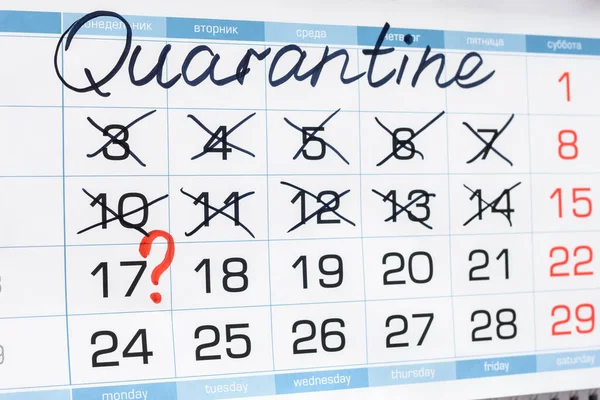 Concept - whether quarantine will be announced next week