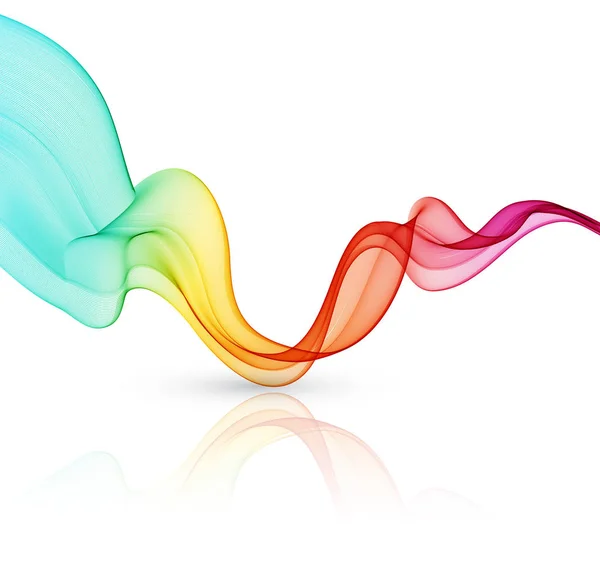Abstrakt våg vector bakgrund, rainbow viftade linjer — Stock vektor