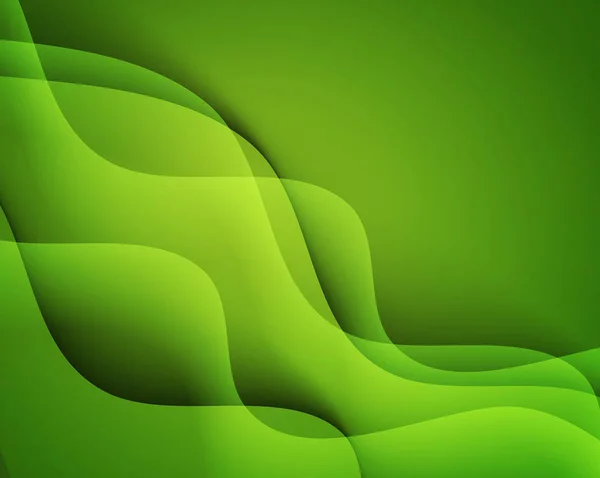 Design de modelo vetorial abstrato com fundos de ondas verdes coloridas — Vetor de Stock