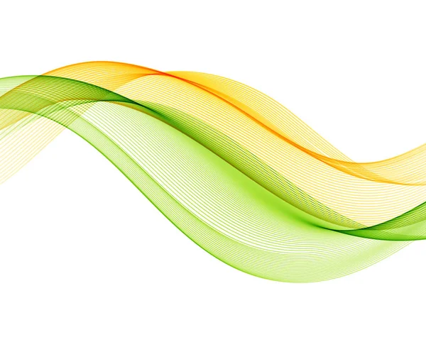 Abstract vector background with yellow green smooth color wave. — Stock Vector