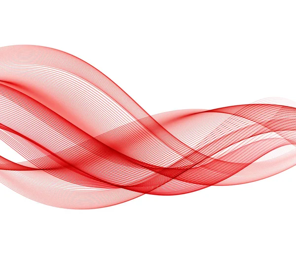 抽象的红色波浪设计要素. — 图库矢量图片