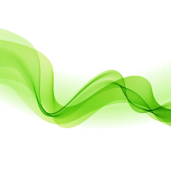 Gelombang asap hijau latar belakang warna abstrak - Stok Vektor