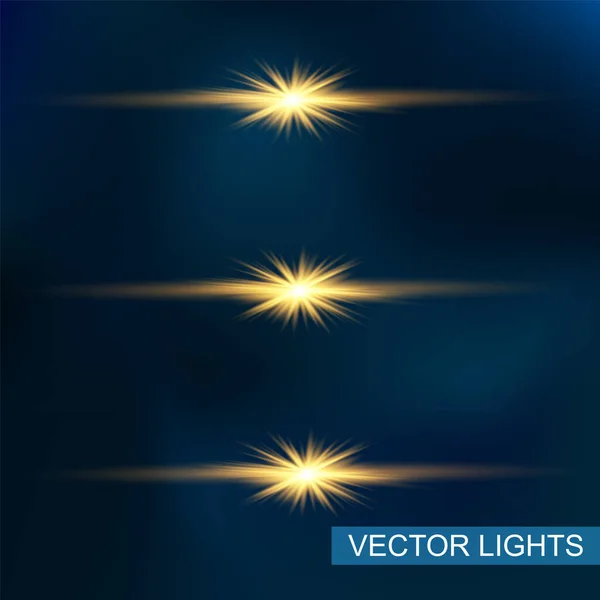 Brilhe Efeito Luz Especial Brilho Estrela Faísca Isolado Luz Vetorial — Vetor de Stock