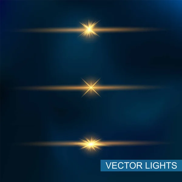 Brilhe Efeito Luz Especial Brilho Estrela Faísca Isolado Luz Vetorial — Vetor de Stock
