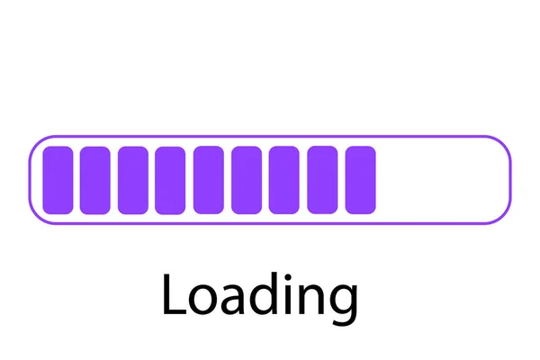 Vector Vooruitgang Laden Balk Laden Pictogram Download Witte Achtergrond Download — Stockvector