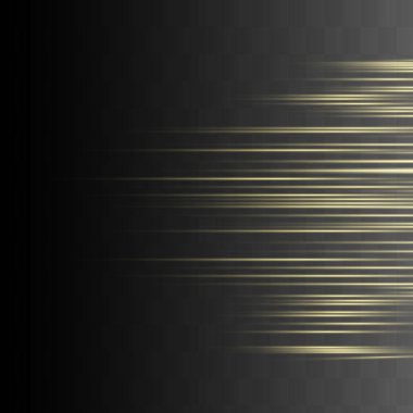 Sarı yatay mercek fişekleri paketi. Lazer ışınları, yatay ışık ışınları. Güzel ışık parlamaları..