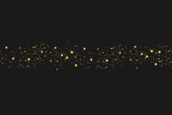 Partículas Polvo Mágicas Chispeantes Las Chispas Polvo Las Estrellas Doradas — Vector de stock