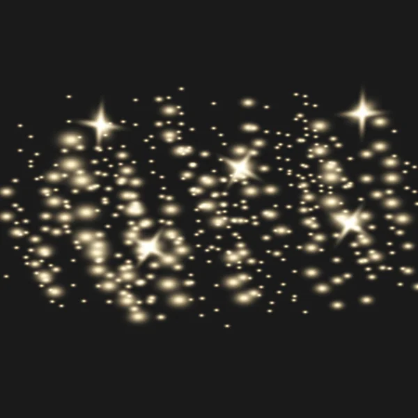 Chispas Blancas Estrellas Brillan Efecto Luz Especial Vector Brilla Sobre — Vector de stock