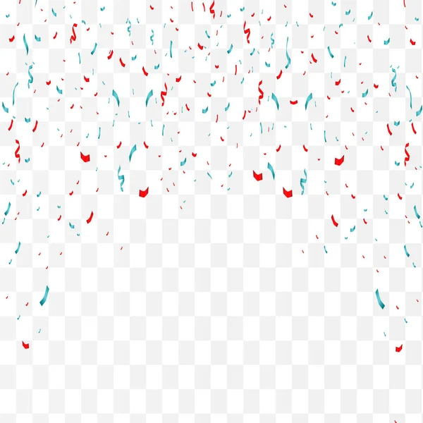 Vector Confetti Ilustração Festiva Partido Popper Isolado Fundo Transparente — Vetor de Stock