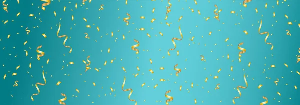 Confettis Dorés Isolés Les Confettis Ont Éclaté Illustration Vectorielle Festive — Image vectorielle
