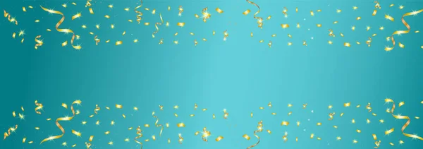 Golden Confetti Isolated Confetti Burst Festive Vector Illustration — Stock Vector