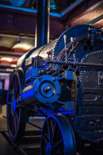 Vieux train industriel manchester musée exposition métal industriel — Photo