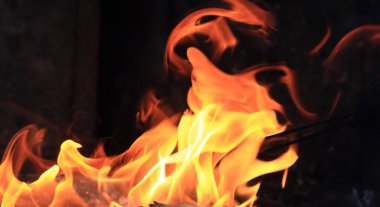 closeup yangın alevleri  