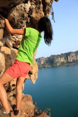 genç kadın dağcı