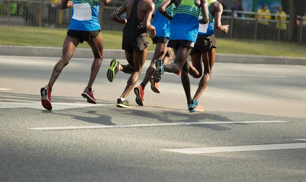 Marathon male runners — Stock Photo, Image