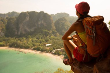 kadın zevk dağ manzarası