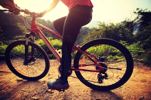 Montar en bicicleta de montaña — Foto de Stock