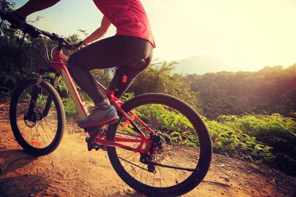 Montar en bicicleta de montaña — Foto de Stock