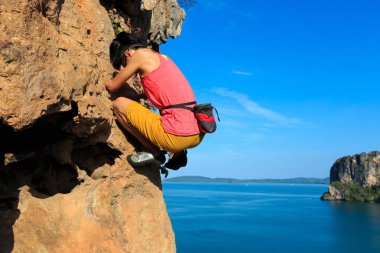 genç kadın tırmanışı