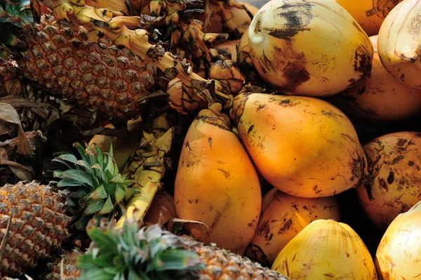 Кучка оранжевых королевских кокосов — стоковое фото
