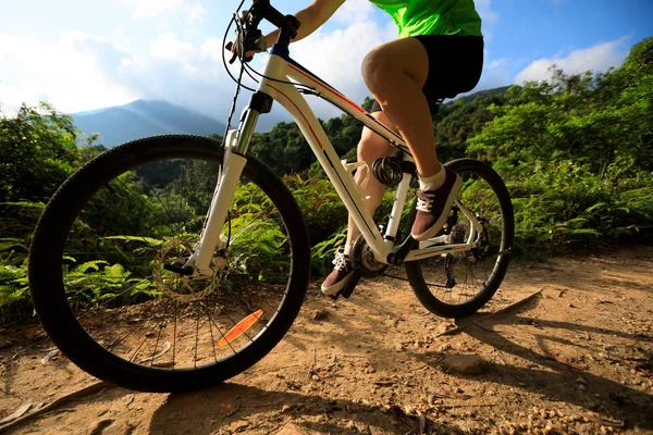 Young woman cycling — Stock Photo, Image