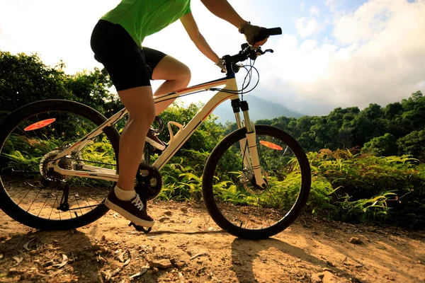 女性自転車マウンテン バイク — ストック写真