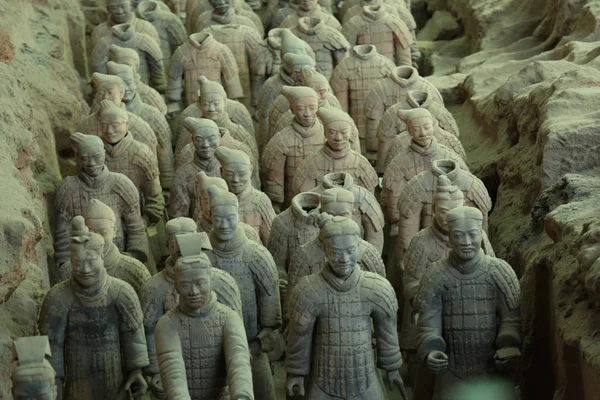 Terracotta warriors in museum Royalty Free Stock Photos