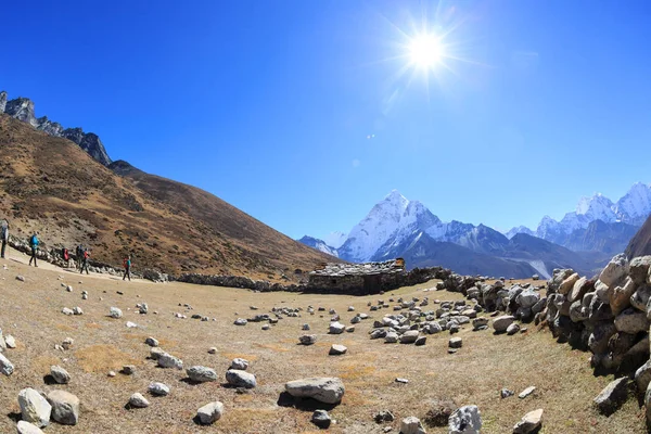 Pěší Túry Cestě Základního Tábora Mount Everest Nepál — Stock fotografie