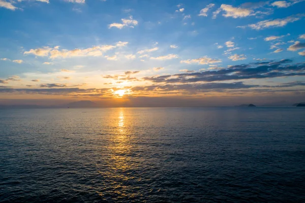 Belo Nascer Sol Sobre Mar Partir Vista Drone — Fotografia de Stock