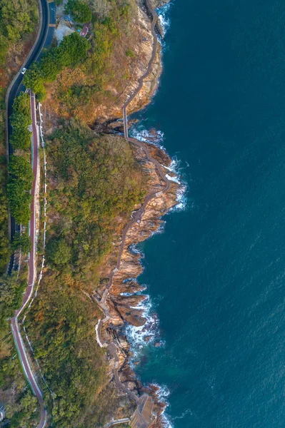Aerial View Drone Beautiful Coastline — Stock Photo, Image